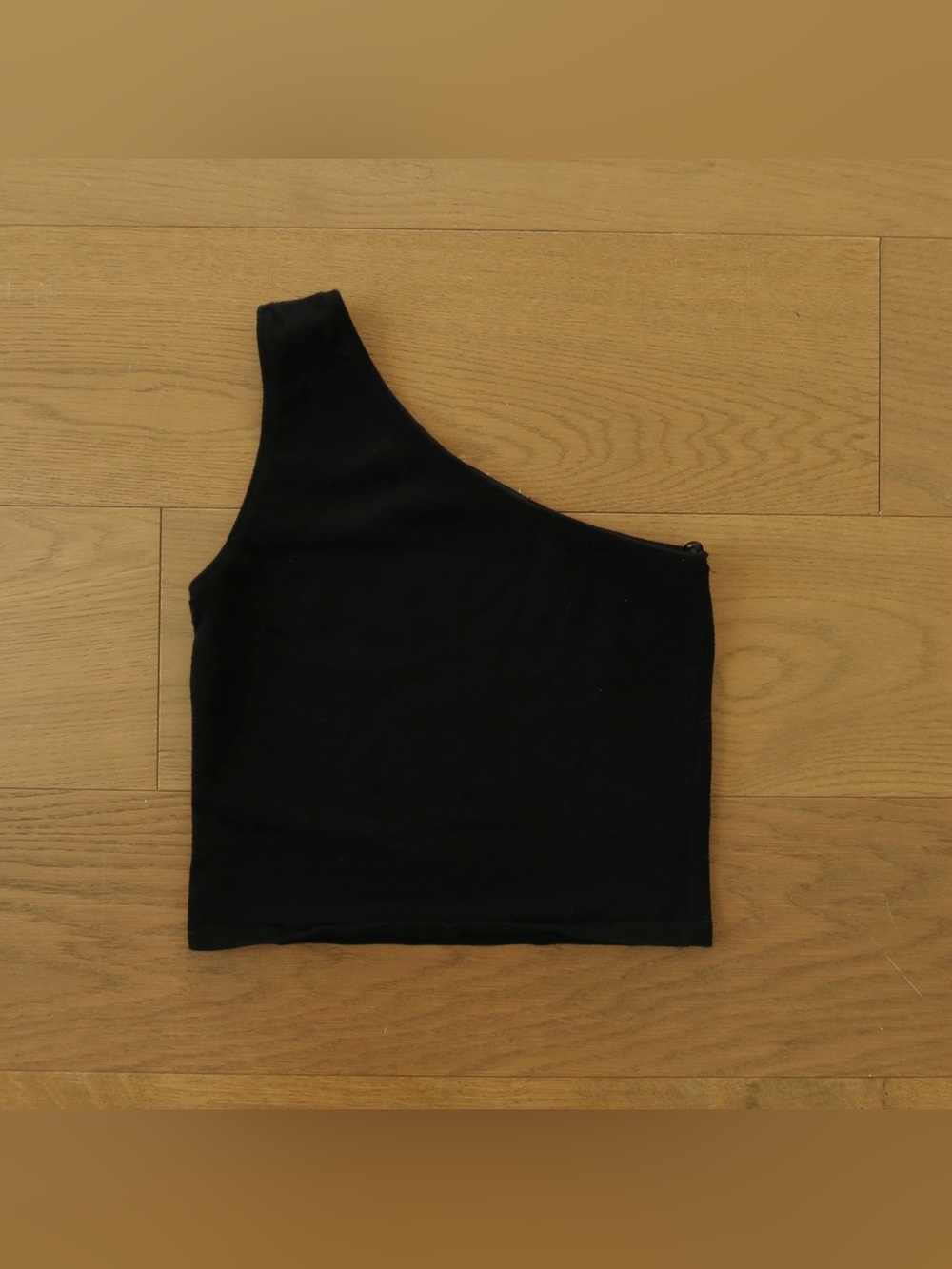 Brandy Melville Black One-Shoulder Crop Top